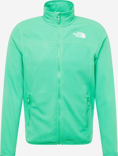 THE NORTH FACE Veste en polaire fonctionnelle '100 GLACIER' en vert clair / blanc, Vue avec produit