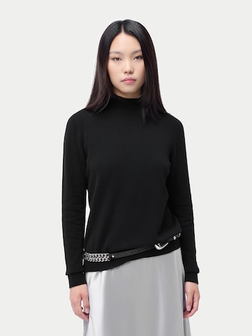GOBI Cashmere - Jersey 'Women's Essential Cashmere Mock Neck Sweater' en negro