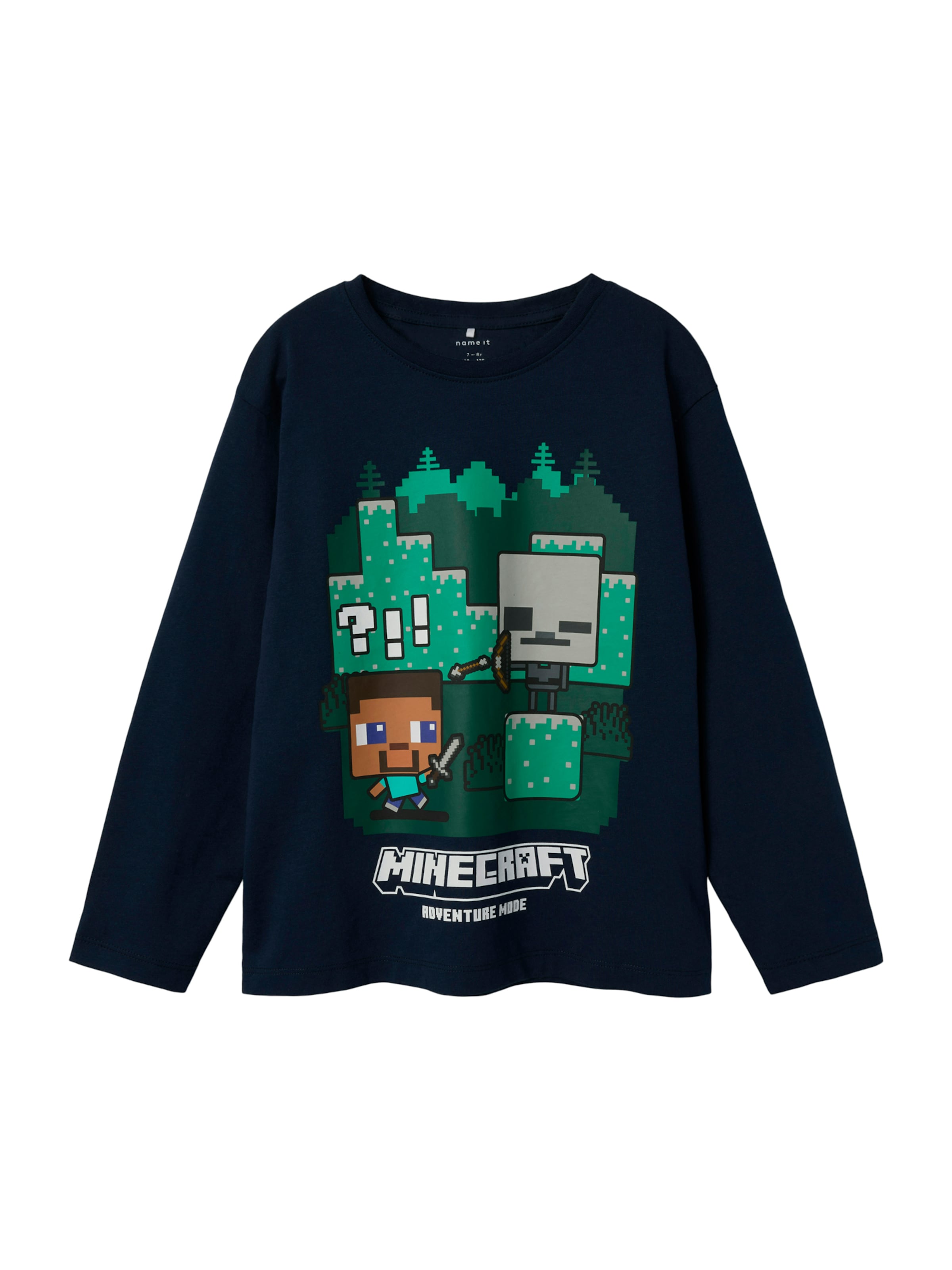 NAME IT Футболка 'NKMAc Minecraft' в Синий: спереди