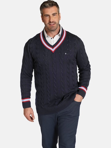 Charles Colby Sweater 'Duke Ronald' in Blue: front