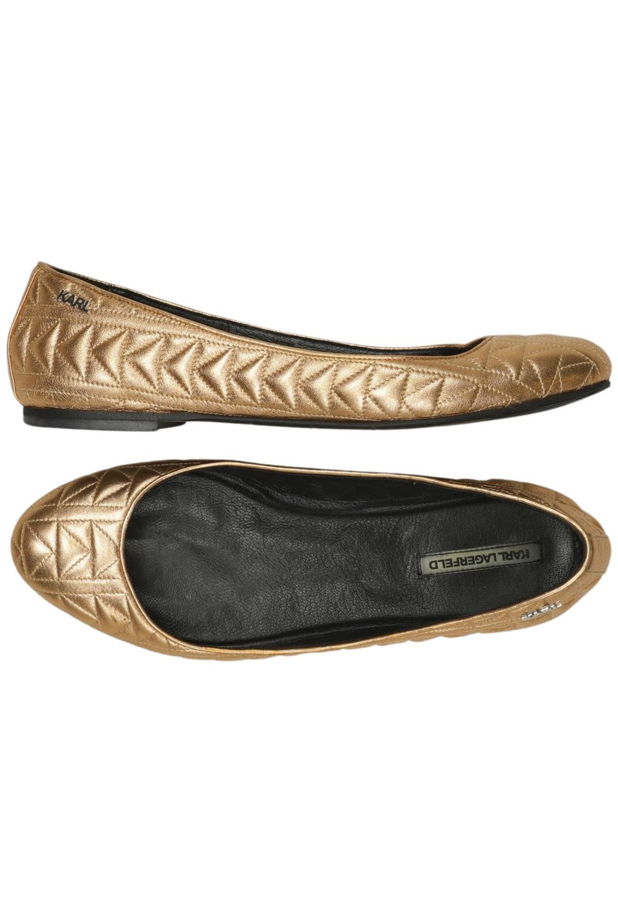 Karl Lagerfeld Ballerina 36 in Gold: Vorderseite