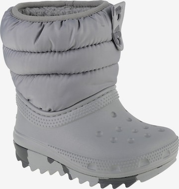 Crocs Snowboots 'Classic Neo Puff Boot Toddler' in Grau: Vorderseite