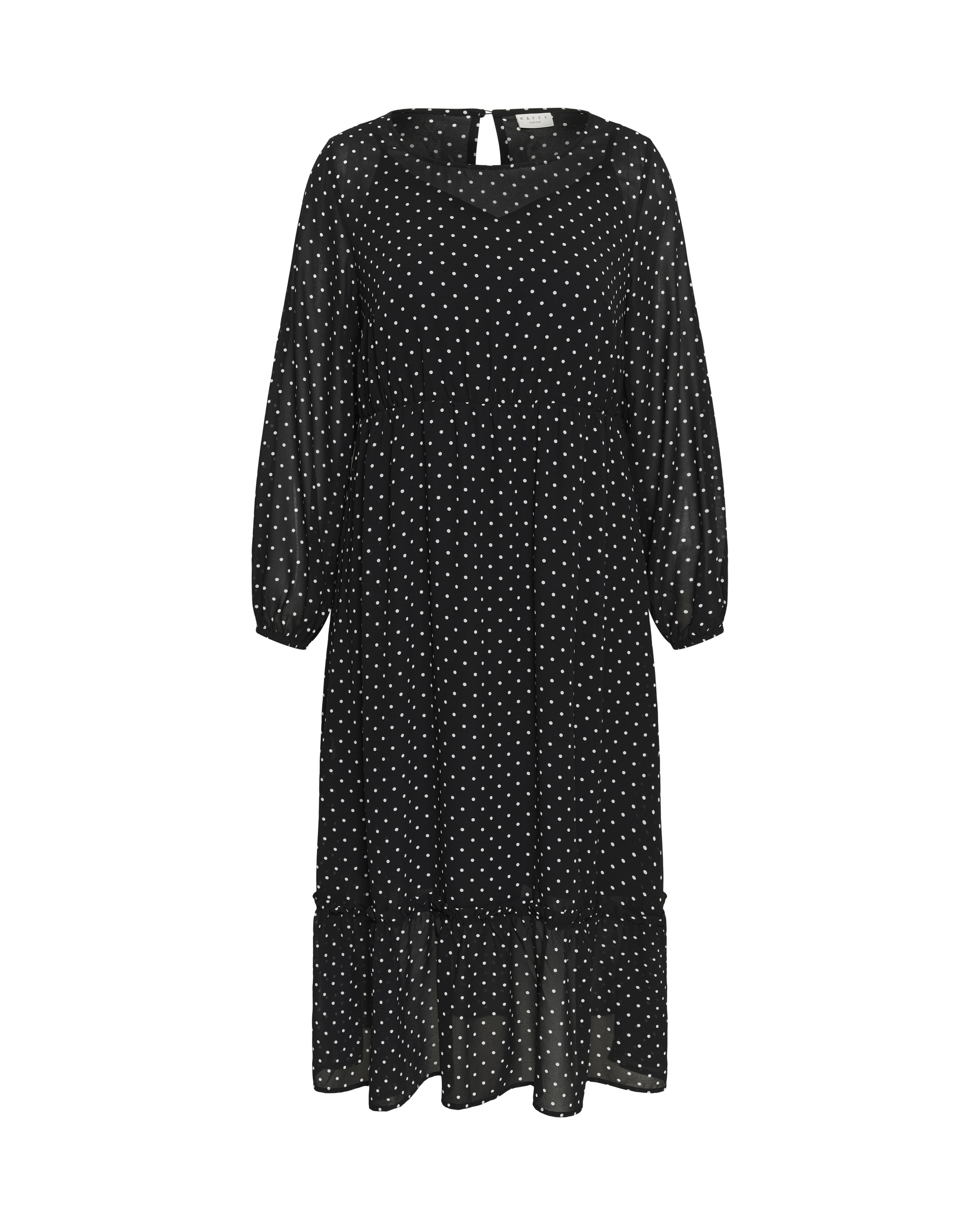 Robe KAFFE CURVE en noir : devant