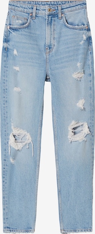 Bershka Tapered Jeans in Blau: predná strana