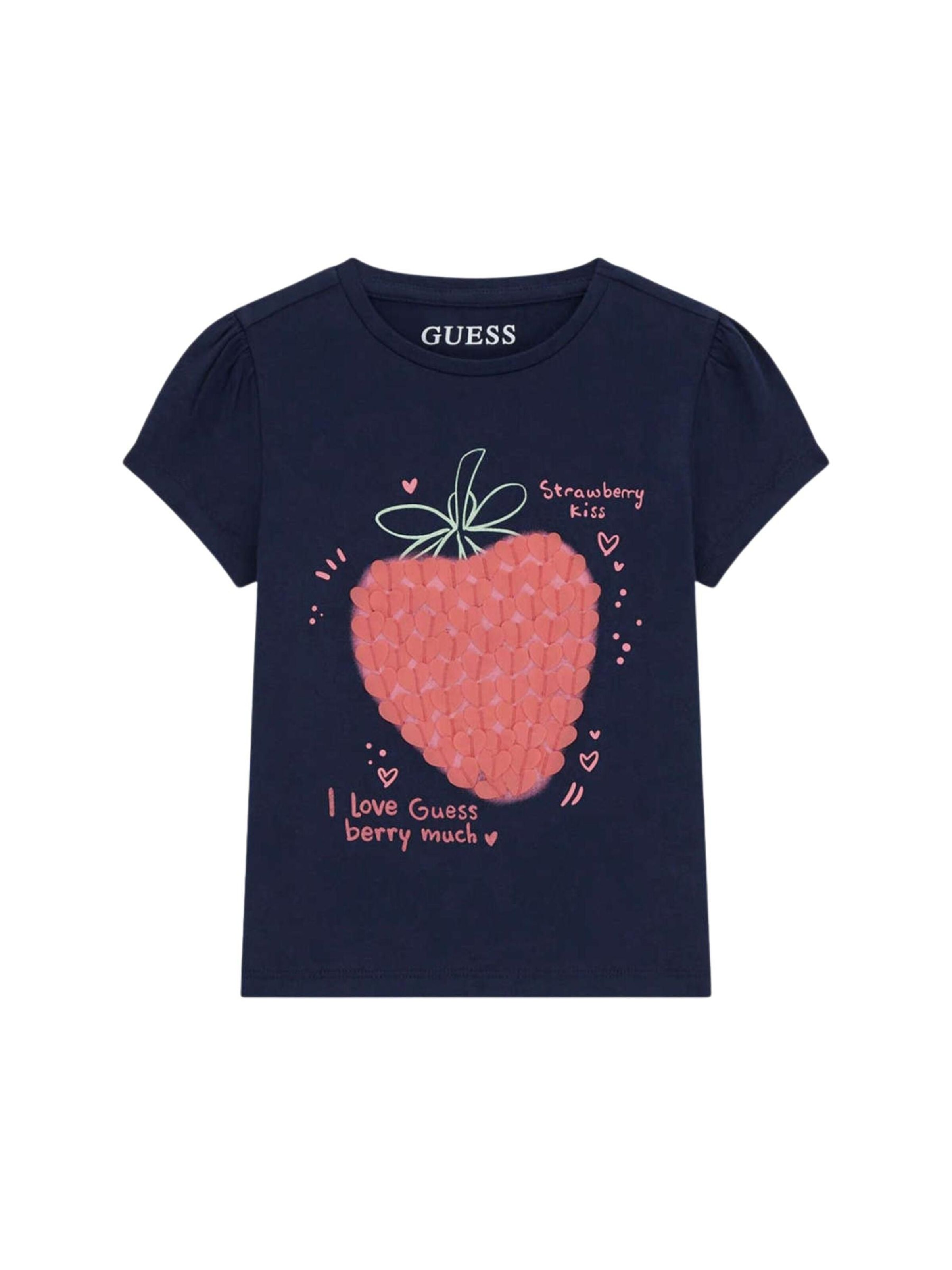 GUESS KIDS Shirt 'GUESS KIDS SS T-SHIRT T-SHIRT' in Blue: front