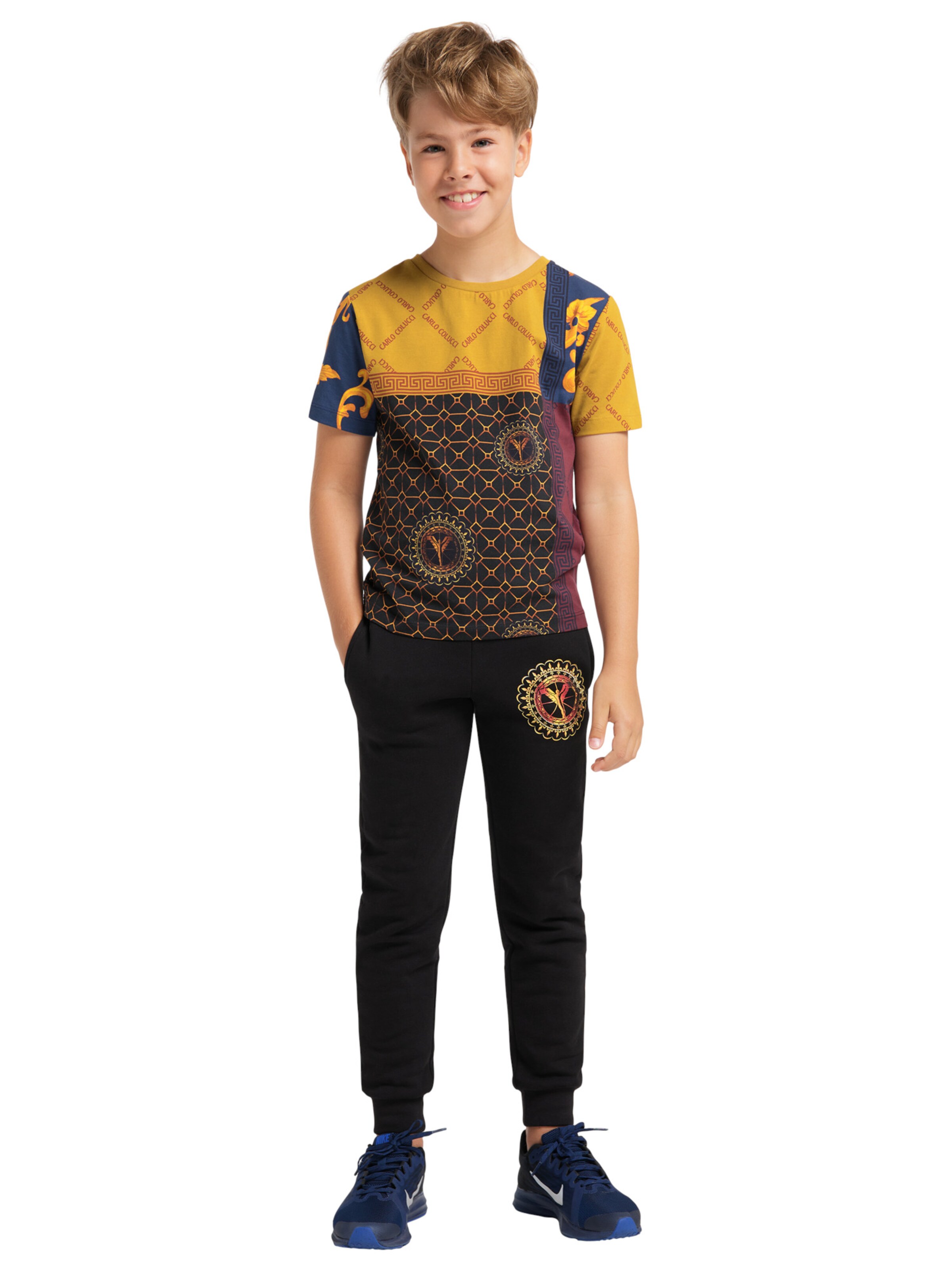 Carlo Colucci Tapered Hose in Schwarz