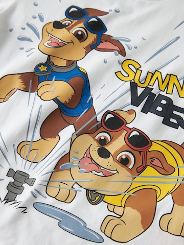 NAME IT Тениска 'NMMMACAS PAW' в бяло