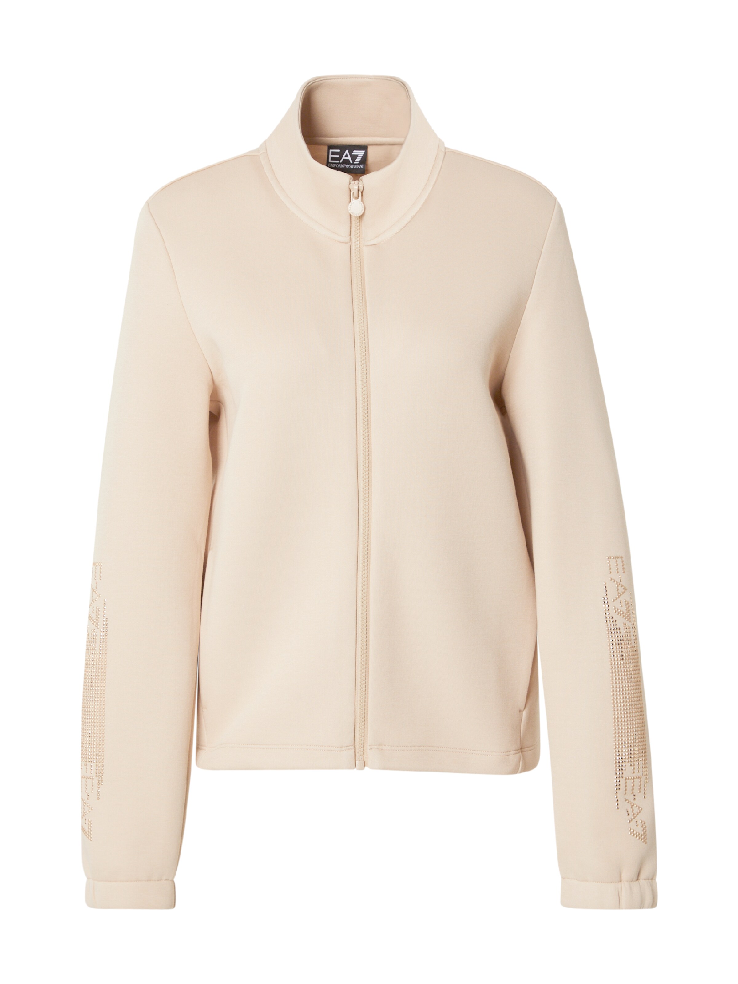 EA7 Emporio Armani Tepláková bunda - Béžová: predná strana