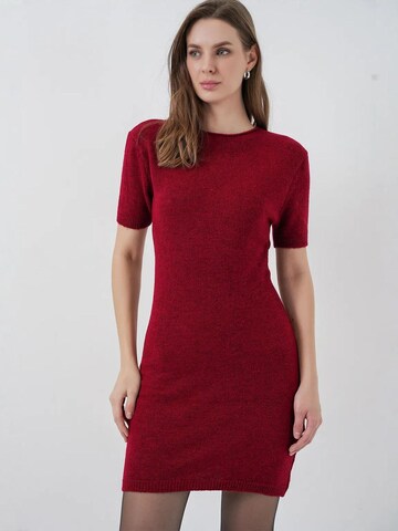 Bigdart Knit dress in Red