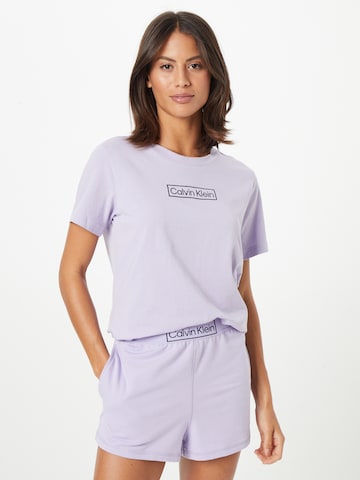 Calvin Klein Underwear - regular Pijama de pantalón corto en lila: frente
