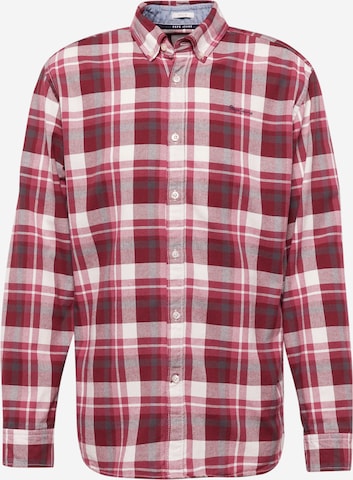 Pepe Jeans Regular fit Button Up Shirt 'Cressing' in Red: front
