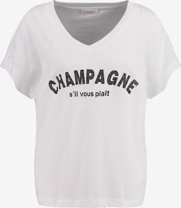 Key Largo Shirt 'CHAMPAGNE' in Wit: voorkant