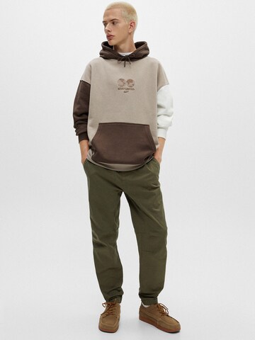Pull&Bear Tapered Trousers in Green