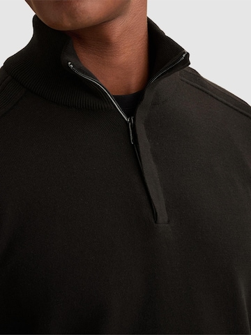 VANGUARD Pullover 'Pullover in tonal mouliné with half-zip' i sort