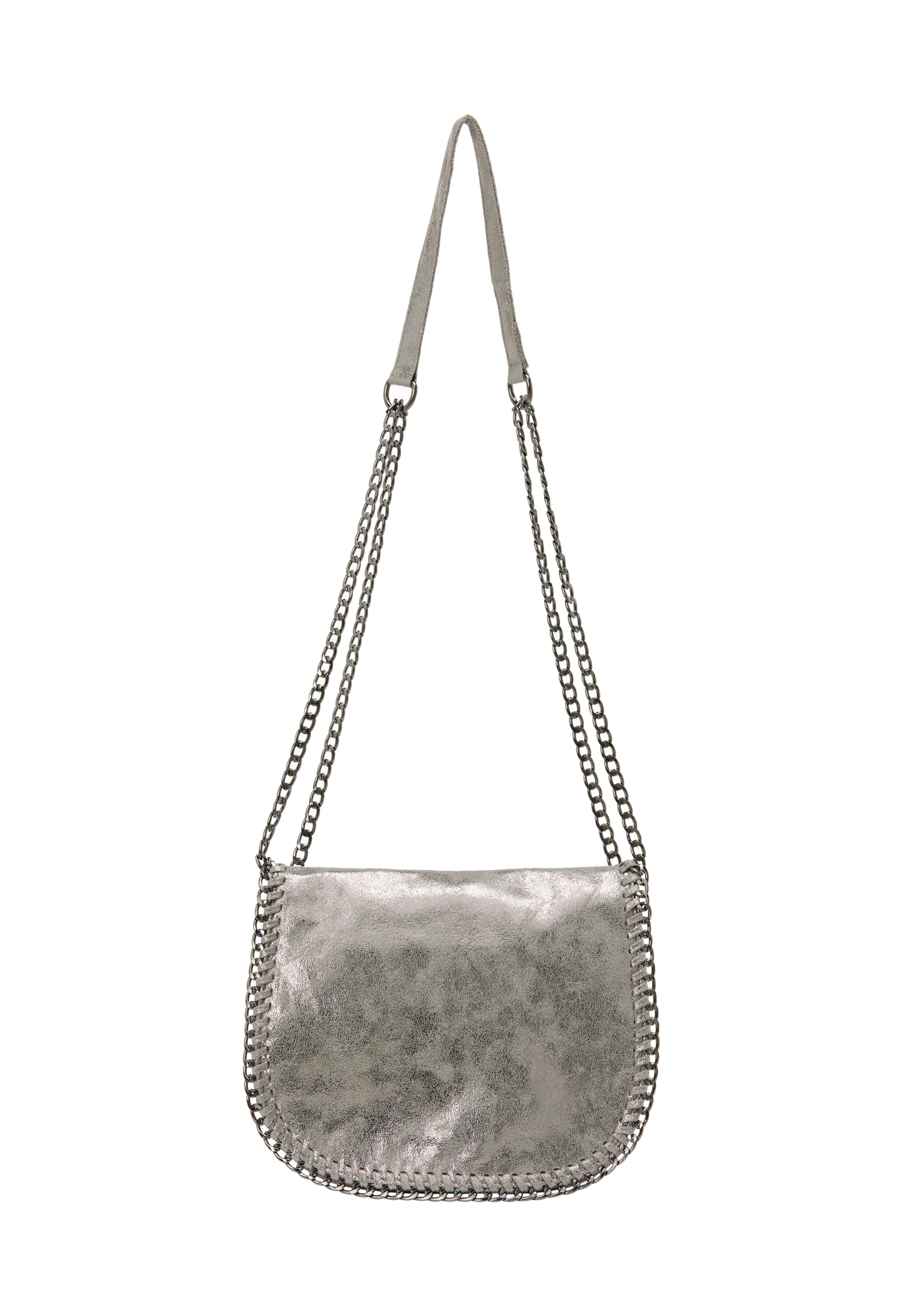 faina - Mala de ombro em prata: frente