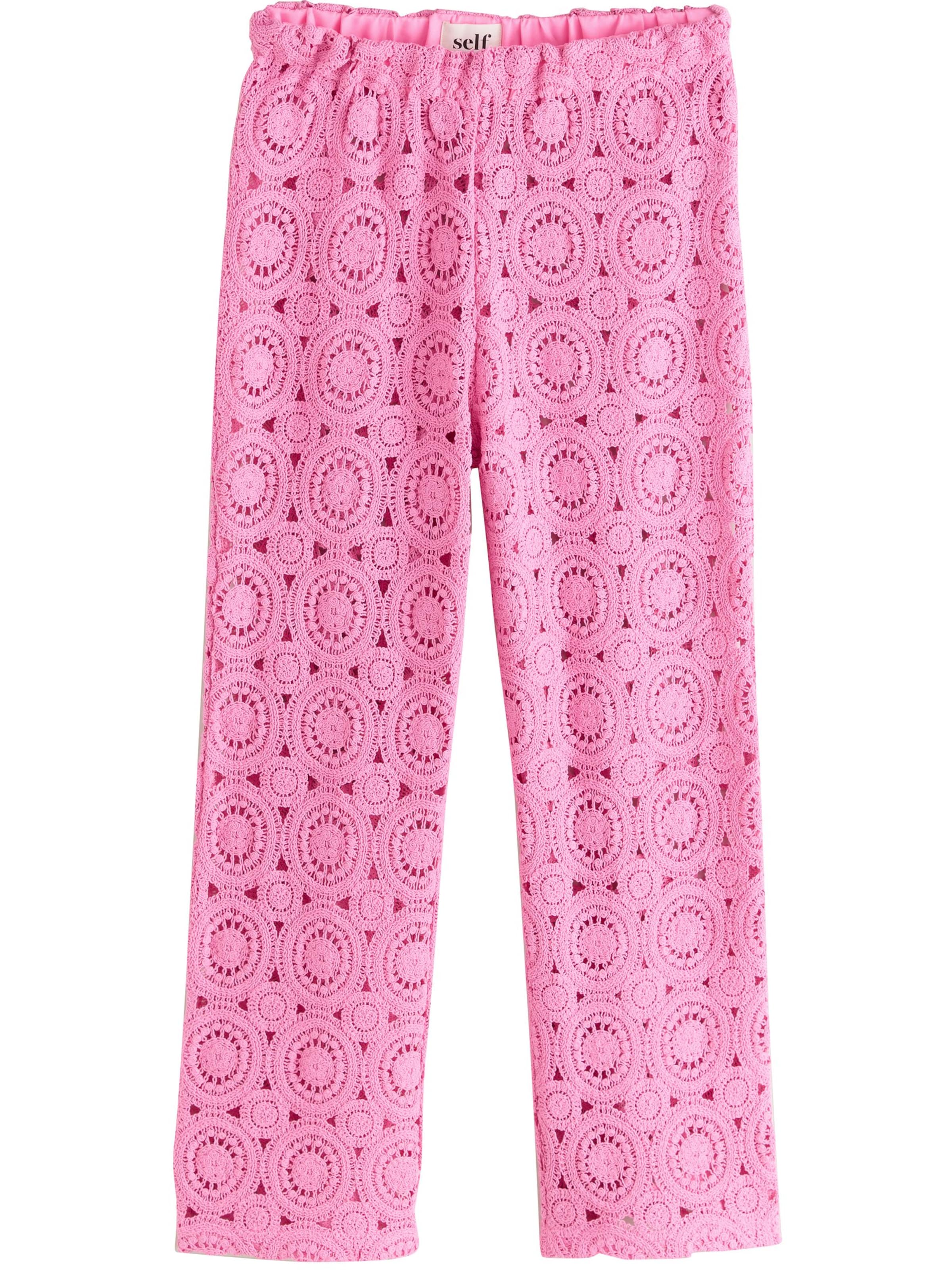 Largi Pantaloni de la Next pe roz: față