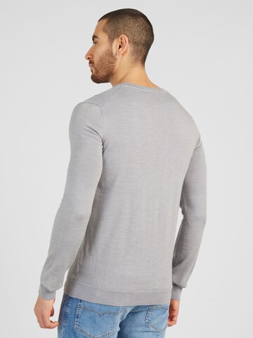 HUGO Пуловер 'San Cedric' в сиво