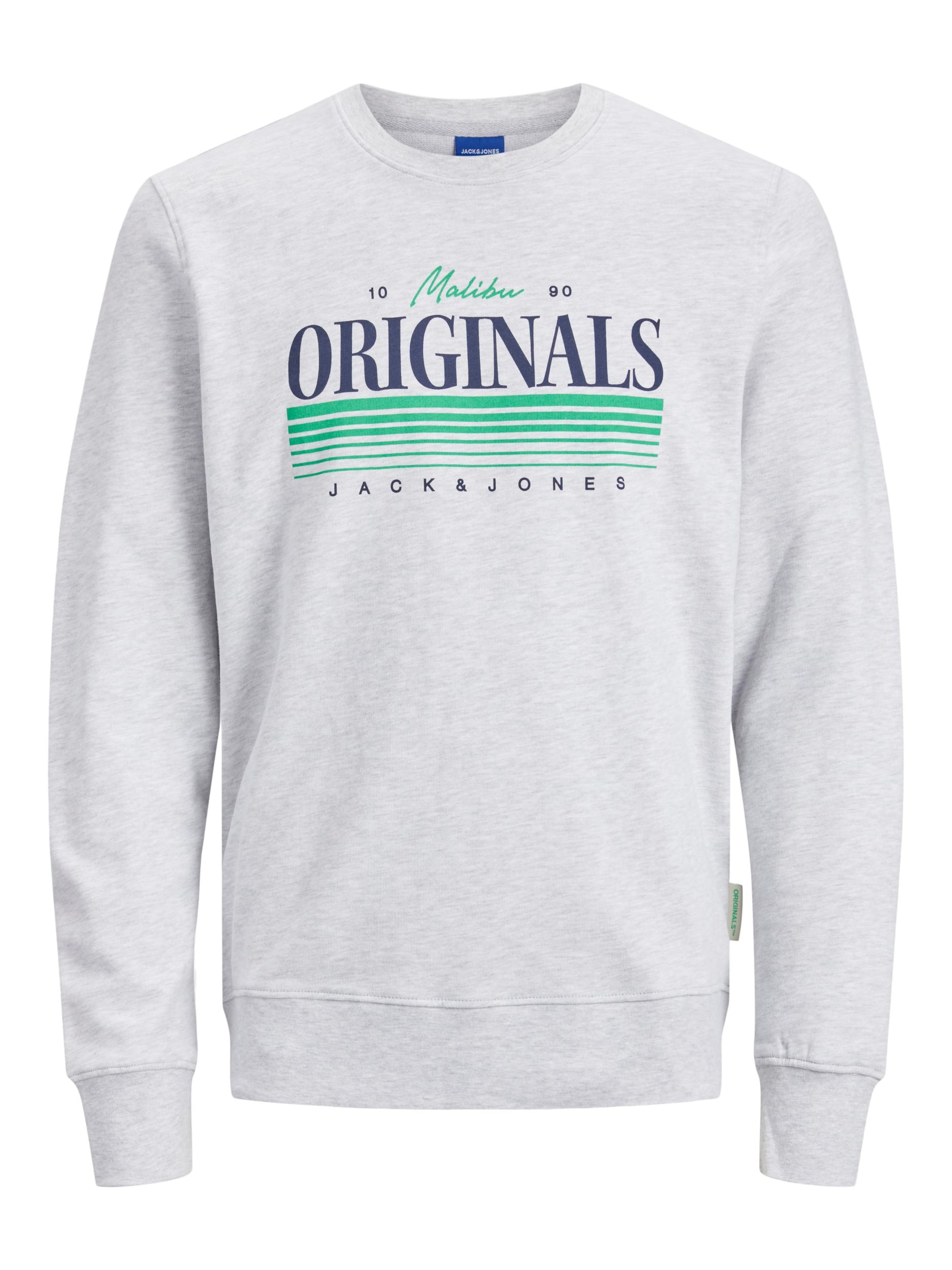 JACK & JONES Mikina 'JORPalma' – bílá: přední strana