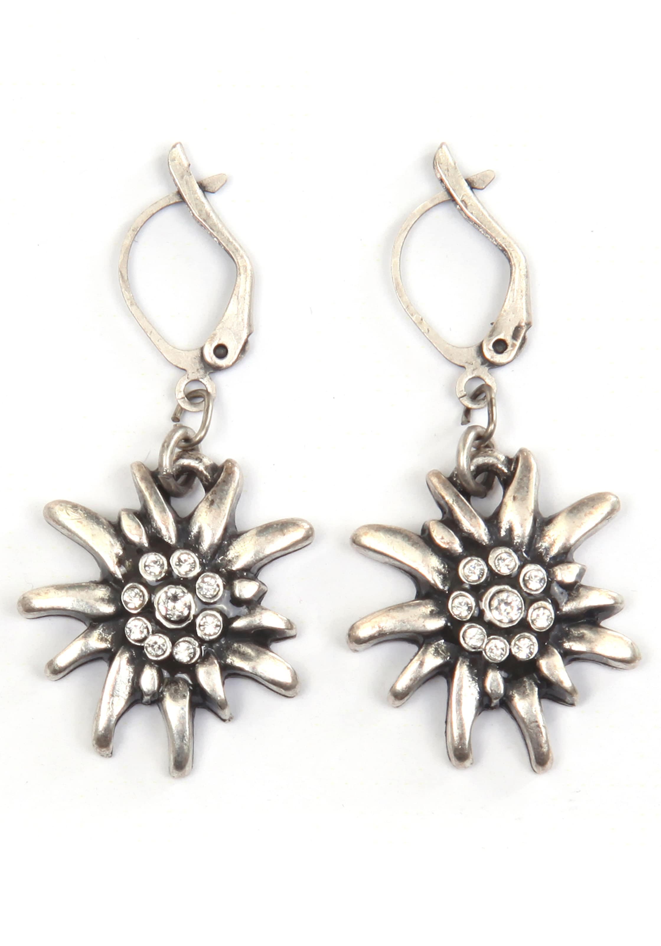 J. Jayz Earrings in Silver: front