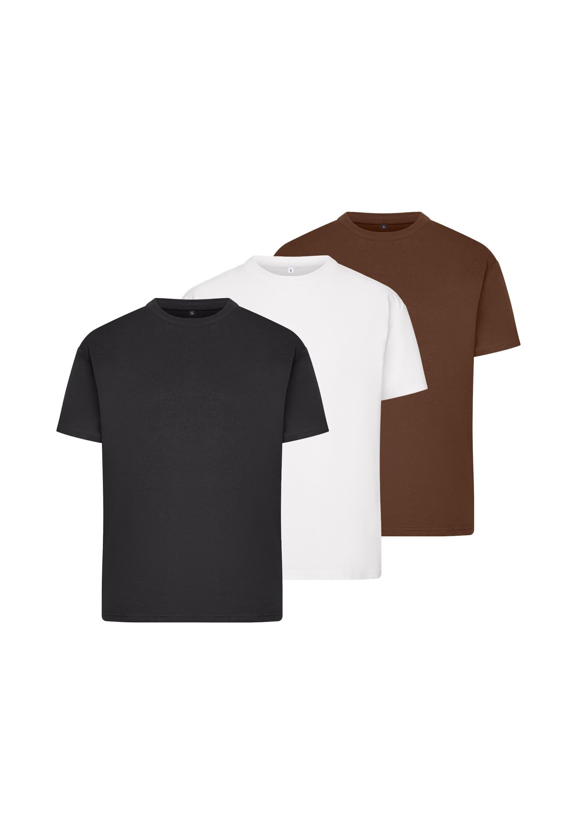 Urban Classics T-Shirt in L in braun / schwarz / weiß, Produktansicht