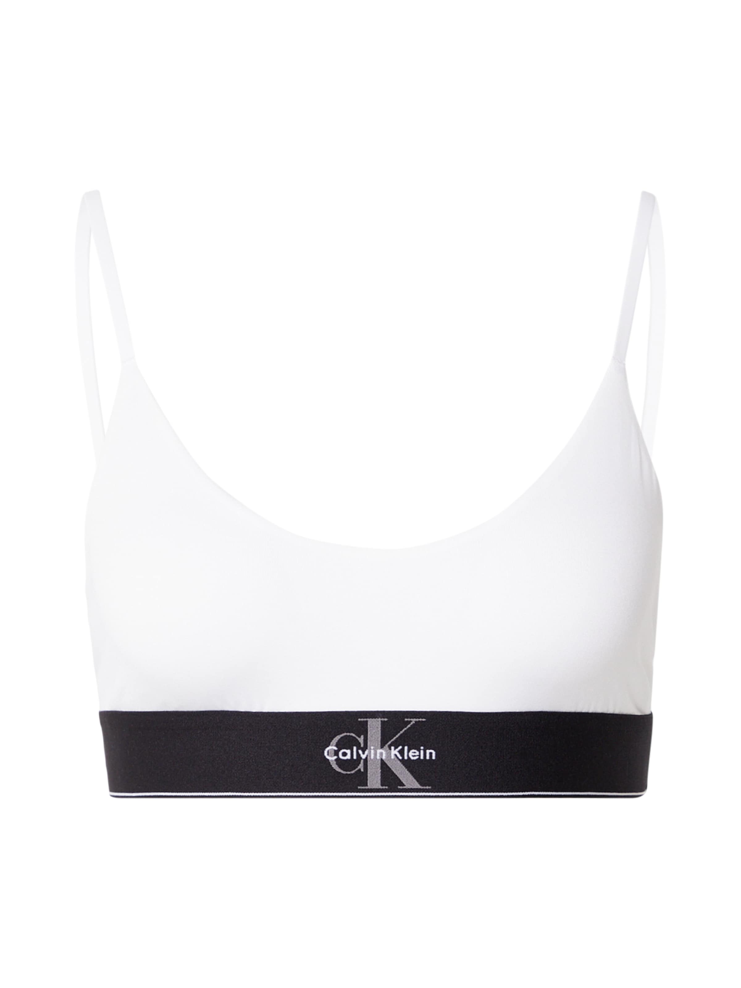 Bustier Soutien-gorge Calvin Klein Underwear en blanc : devant