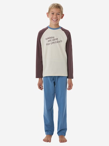 Pyjama ' Nightwear ' SCHIESSER en bleu : devant