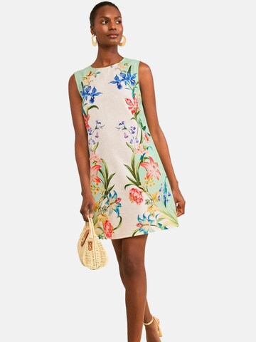 Robe d’été love & roses en vert : devant