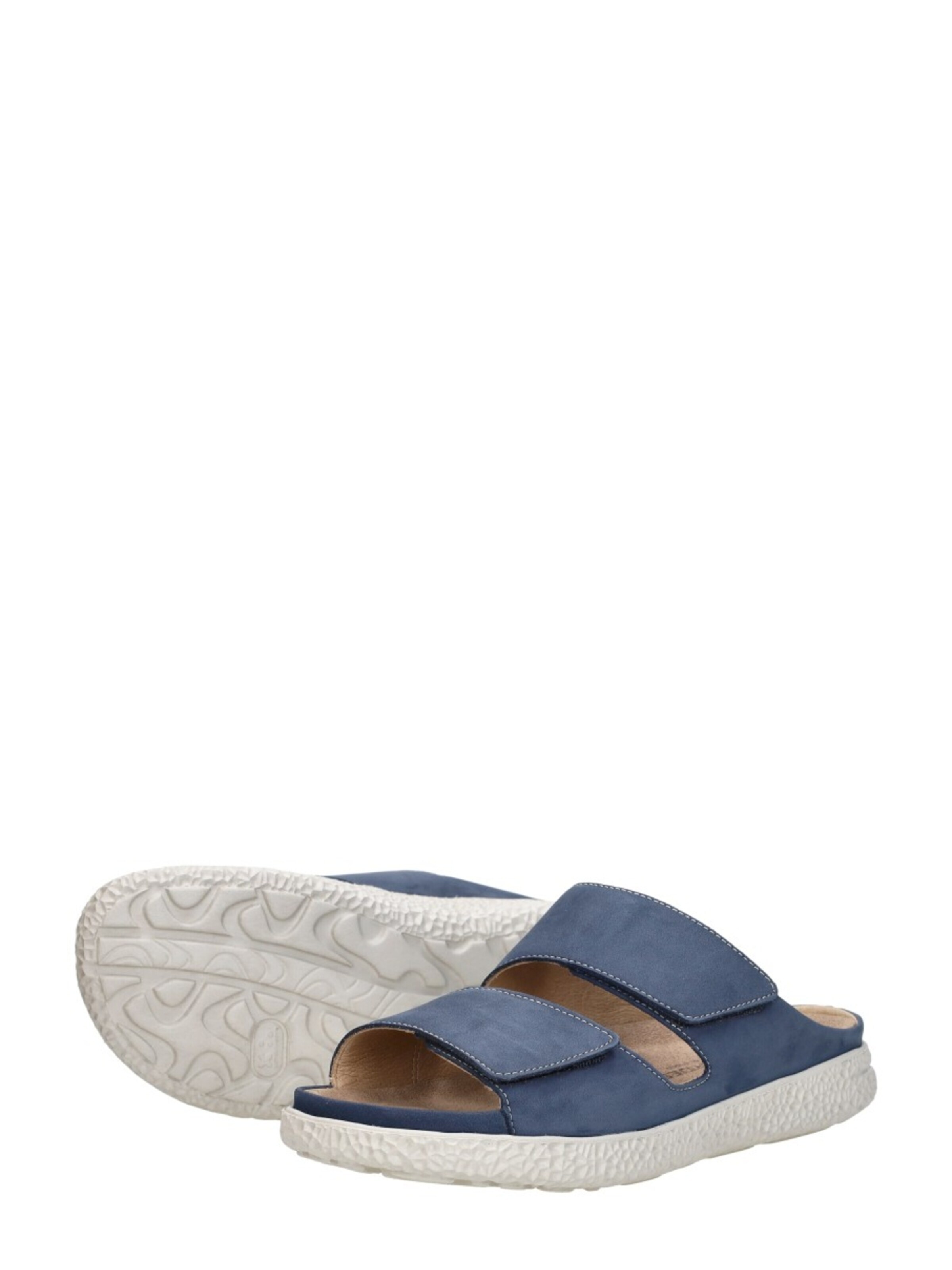 Pantoufle 'Groove Natural' Hartjes en bleu