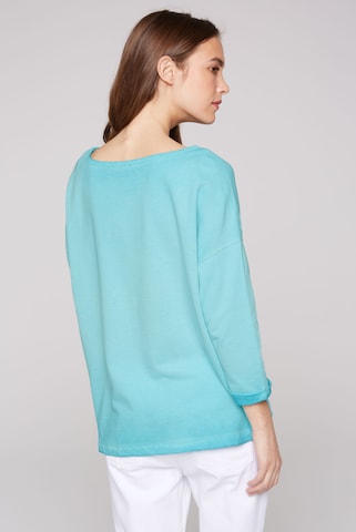 Soccx Sweatshirt mit 3/4-Arm und Artwork in Blau