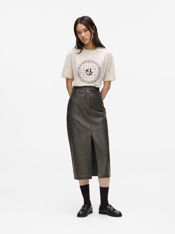 Jupe 'DISTRESSED' KARL LAGERFELD JEANS en noir