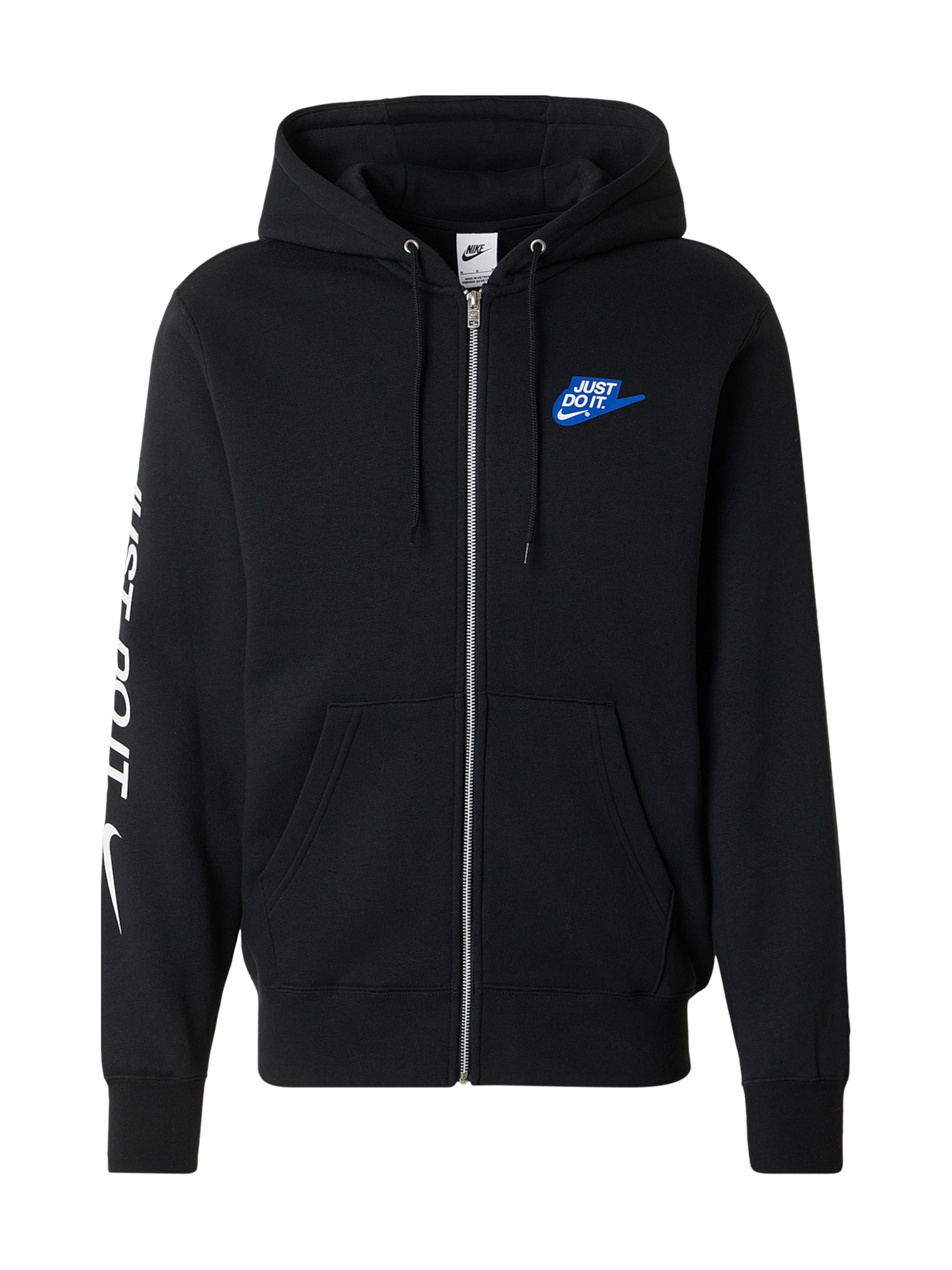 Veste de survêtement 'CLUB' Nike Sportswear en noir : devant