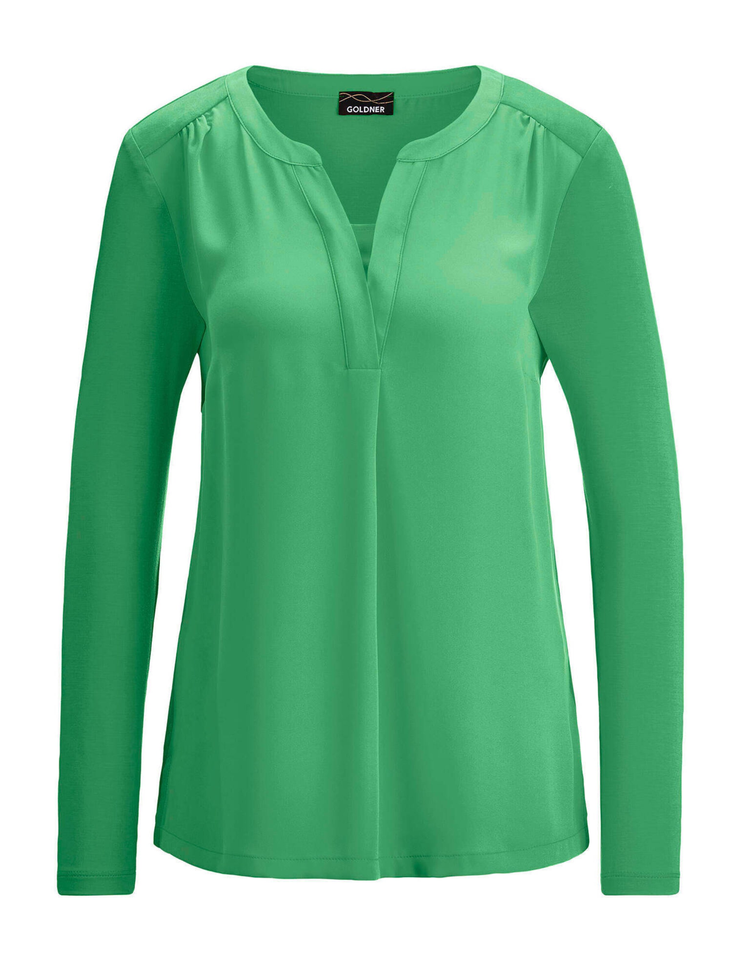 Goldner Blouse in Groen: voorkant
