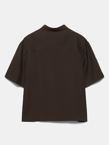 Pull&Bear Regular Fit Hemd in Braun