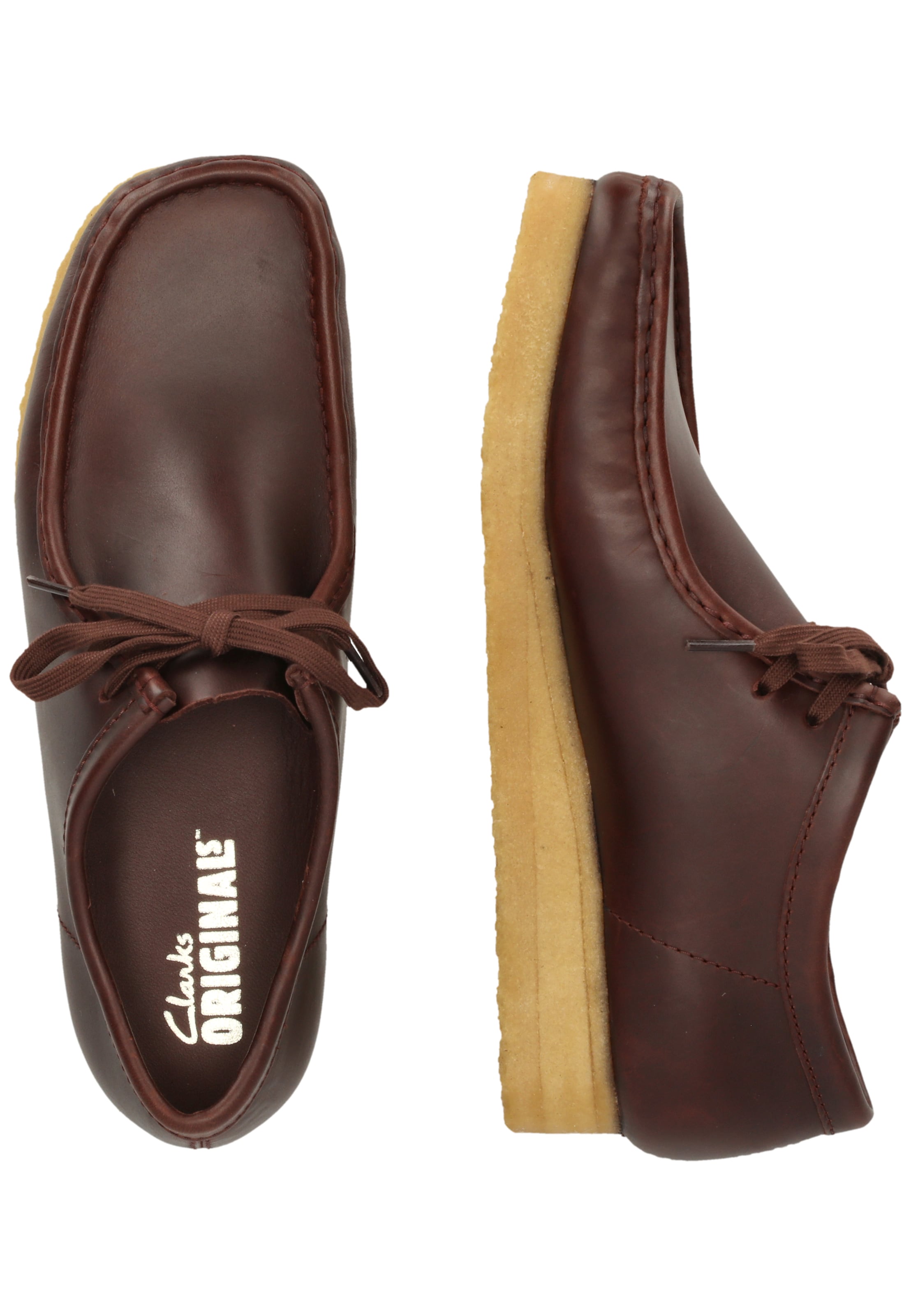 CLARKS Schnürschuhe 'Wallabee' in Rot