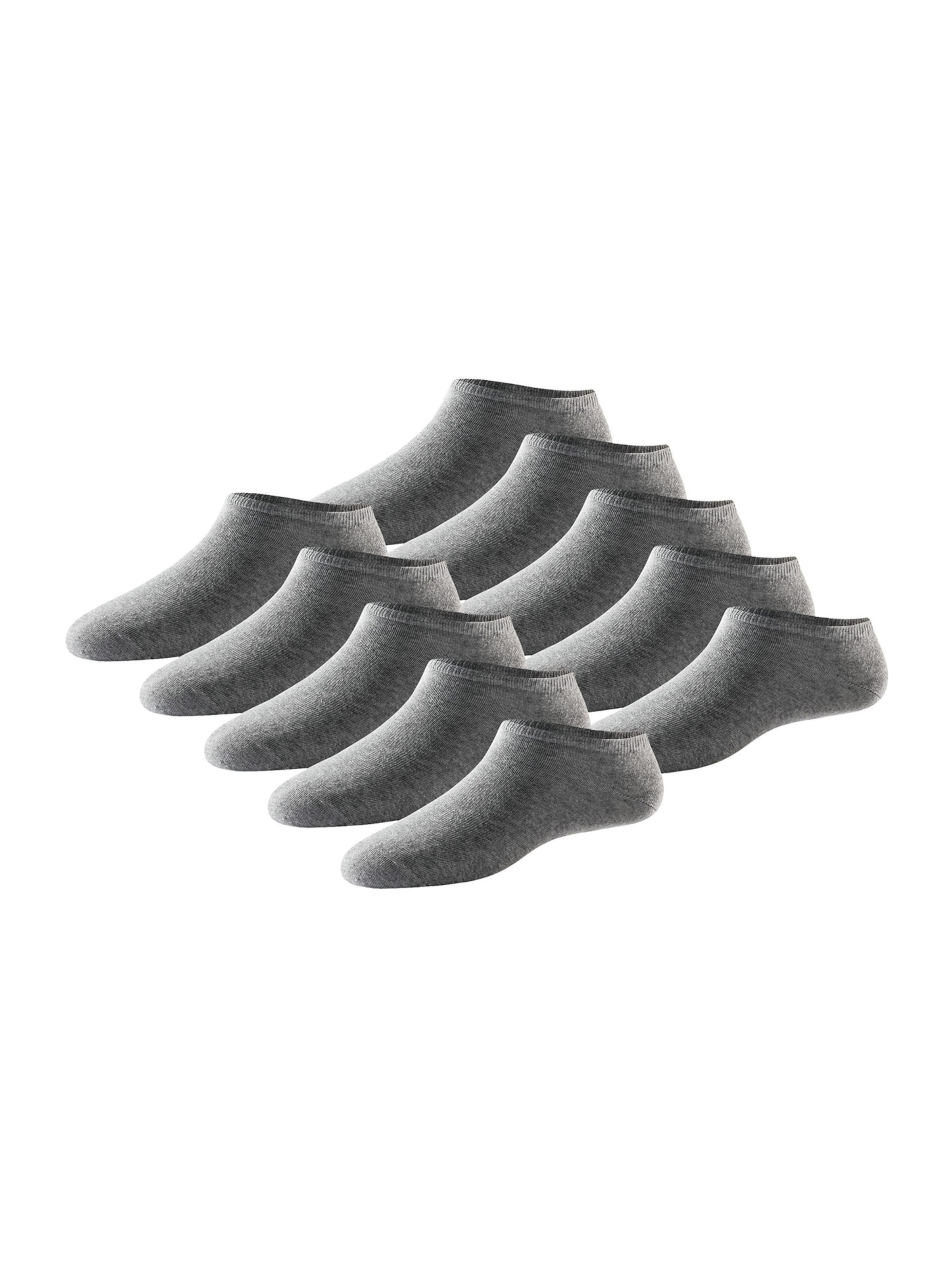 SCHIESSER Enkelsokken ' Bluebird ' in Grijs: voorkant