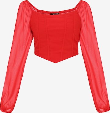 Chemisier faina en rouge : devant