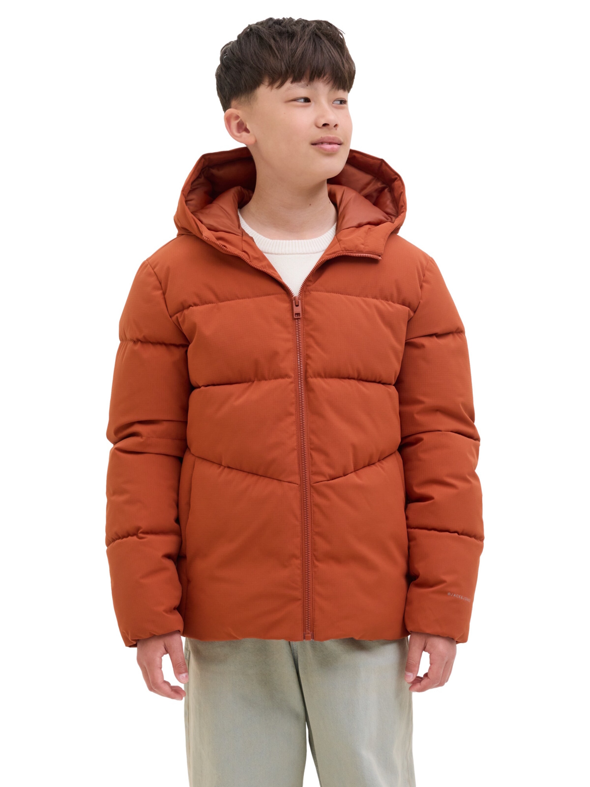 Veste d’hiver 'Global' Jack & Jones Junior en rouge : devant