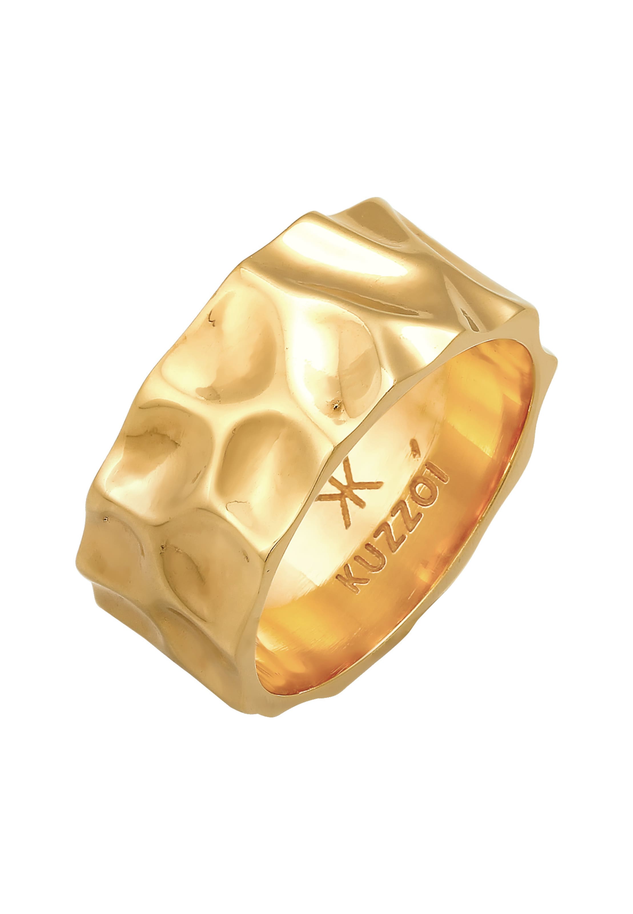 KUZZOI Ring Bandring in Gold: Vorderseite