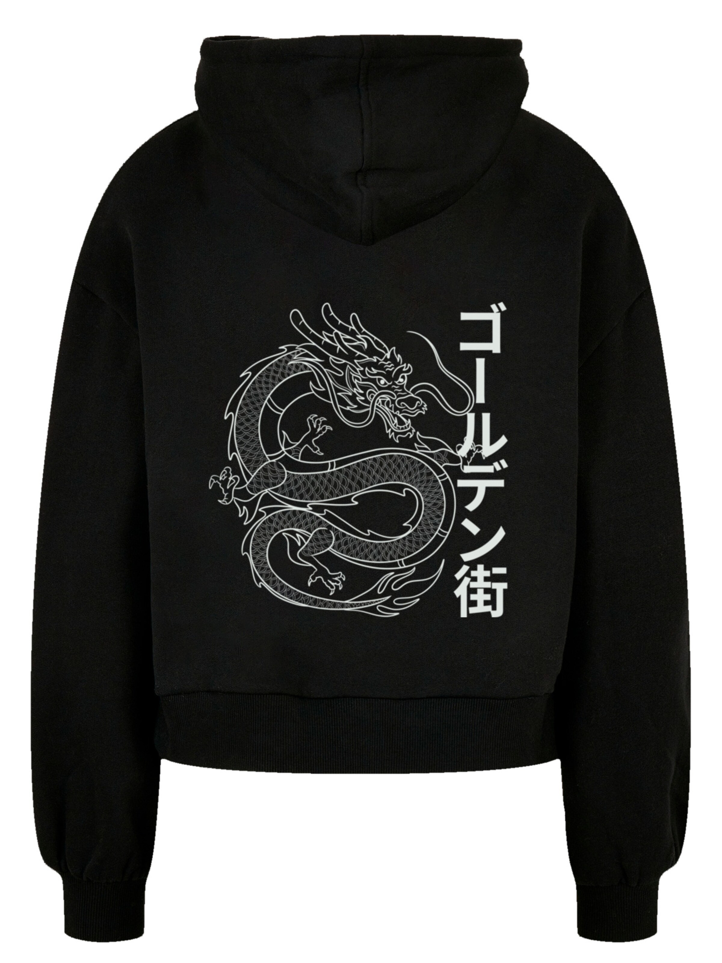 F4NT4STIC Sweatshirt 'Drache Golden Gai' in Black