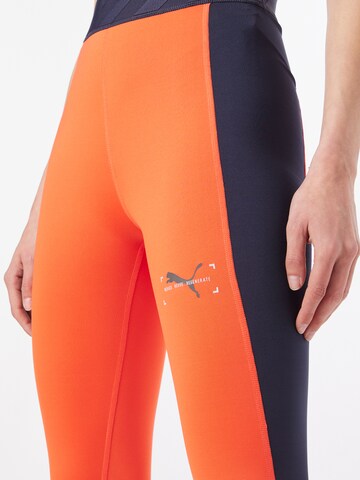 PUMA Skinny Fit Спортен панталон в оранжево