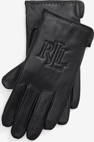 Lauren Ralph Lauren Γάντια με δάχτυλα σε μαύρο: μπροστά