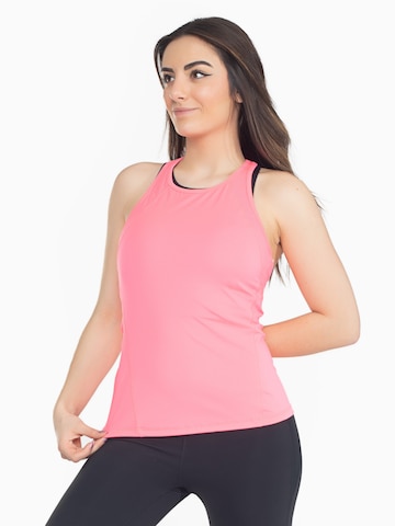 Spyder Sporttop in Roze: voorkant