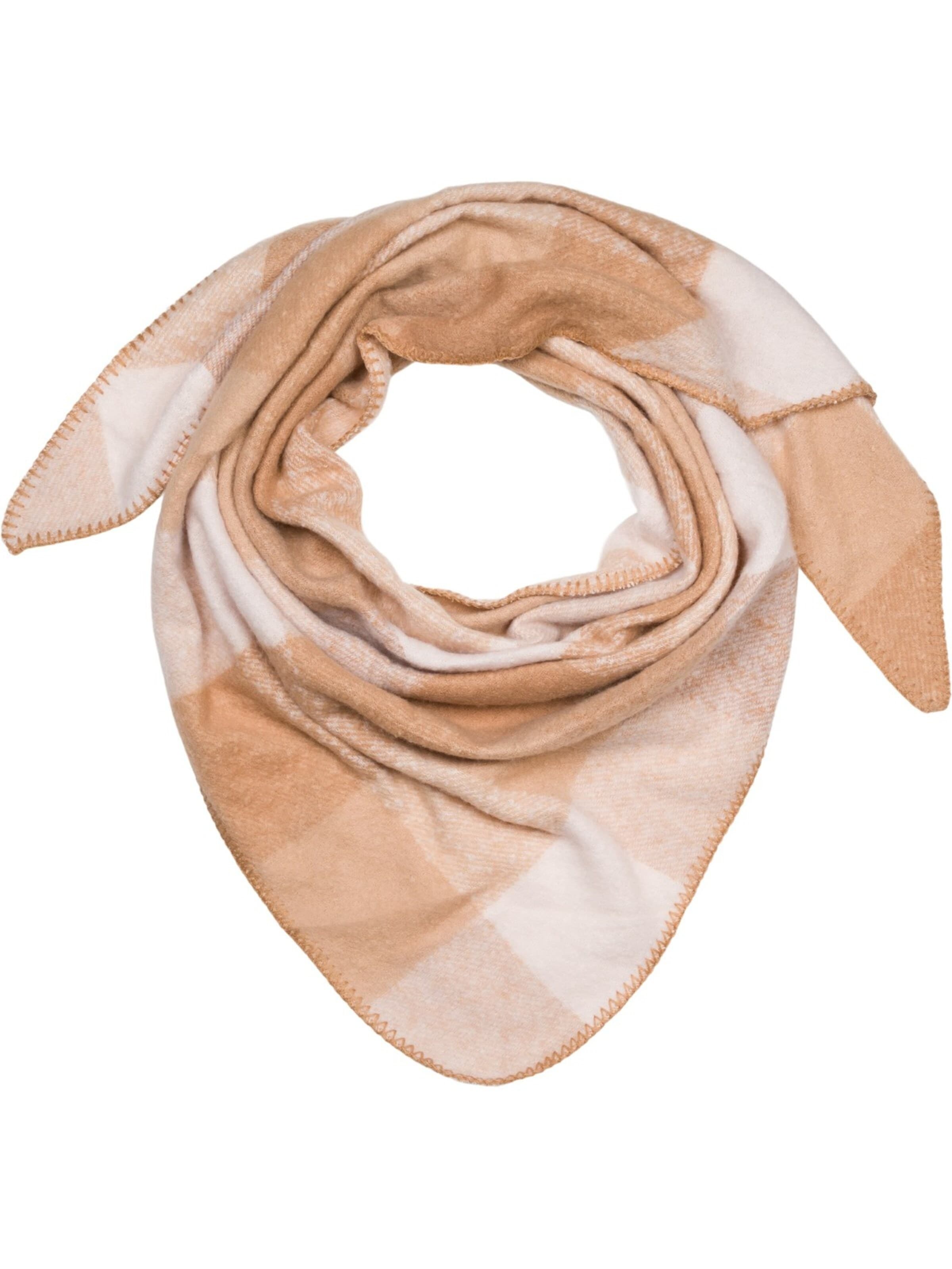 styleBREAKER Tuch 'Web Dreiecktuch Kariert'‌ in One Size in beige, Produktansicht