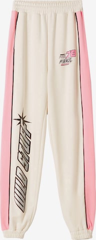 Bershka Tapered Hose in Beige: predná strana