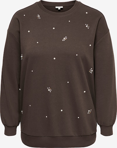 ONLY Carmakoma Sweater majica 'CARamber' veličine XL-XXL u čokolada / zlatna / prozirna / biserno bijela, Pregled proizvoda