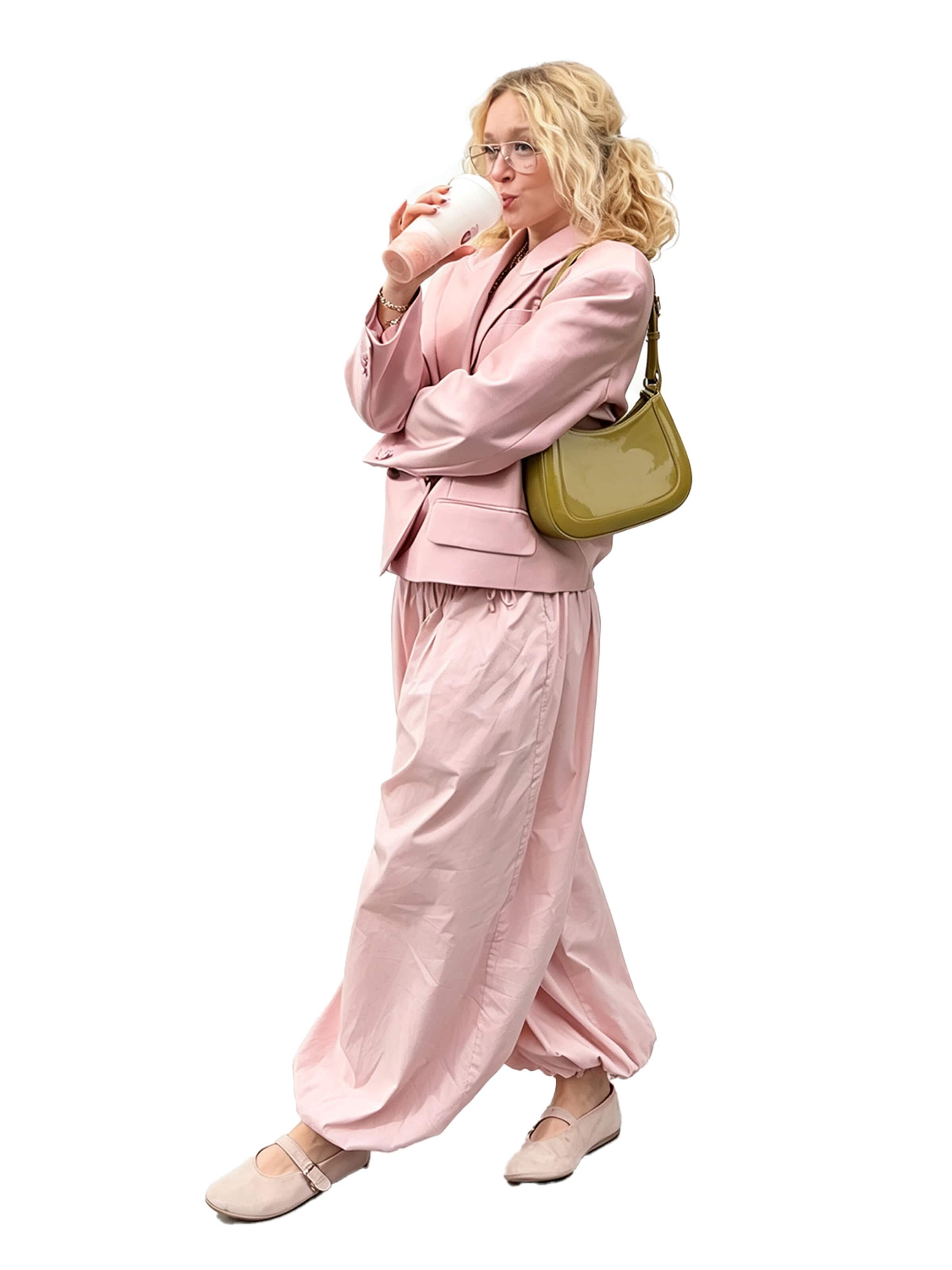 KoJooin Szeroka nogawka Spodnie 'Damen Baumwollweite Lässige Culotte Hose – Modische, lockere Laternenhose für entspannte Looks' w kolorze różowy