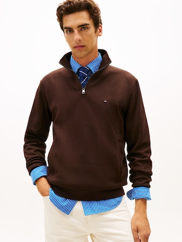 TOMMY HILFIGER Sweatshirt 'ESSENTIAL' in Brown: front