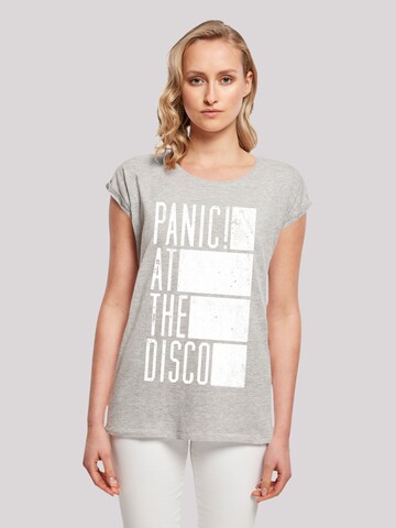 F4NT4STIC Shirt 'Panic At The Disco Block' in Grey: front