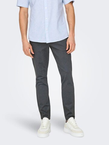 Only & Sons Slimfit Chino 'ONSMark' in Grijs: voorkant