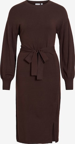 Robes en maille 'VIRICKY' VILA en marron : devant